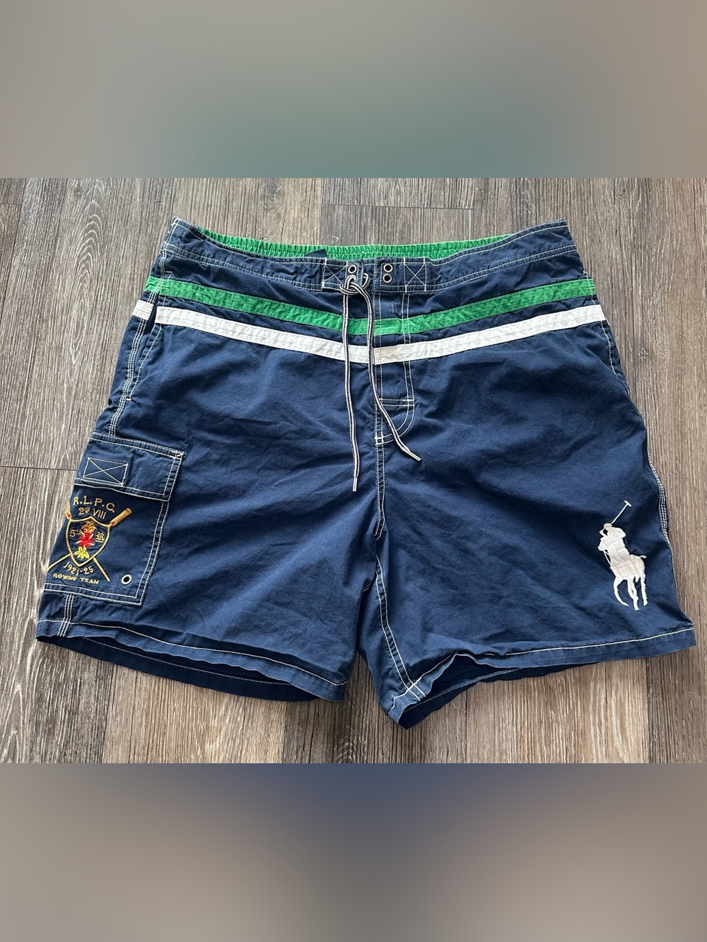 Vtg Ralph Lauren Big Pony Rowing Team Shorts